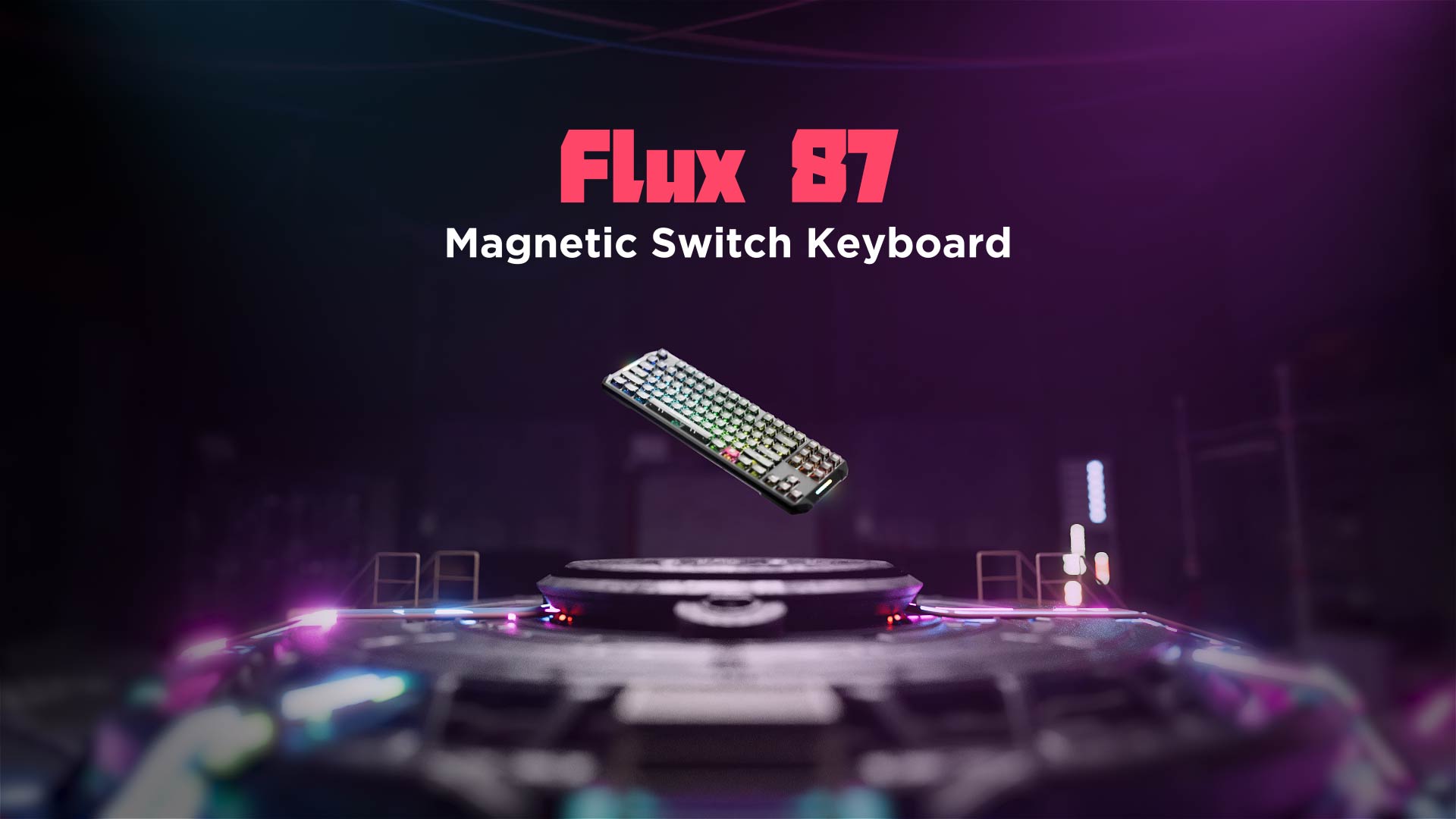 thumbnail video image 2 of DarkBeacon Flux 87 HE Magnetic Switch Gaming Keyboard, Adjustable Actuation, 2 of 13