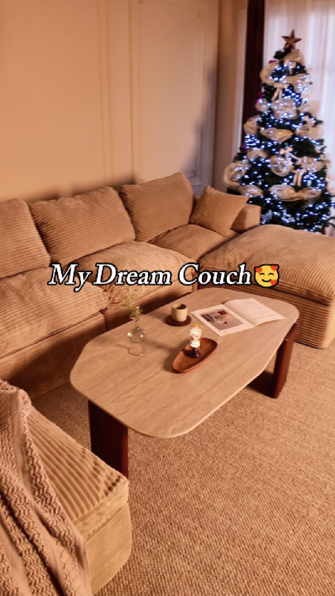 thumbnail video image 2 of BIGSYY 106.3" U-Shaped Modular Sectional Couch, Deep Seat Modular Couch for Families and Apartment Dwellers, No Assembly Required, Comfortable Sofa for Living Room, Corduroy, Camel, 2 of 10