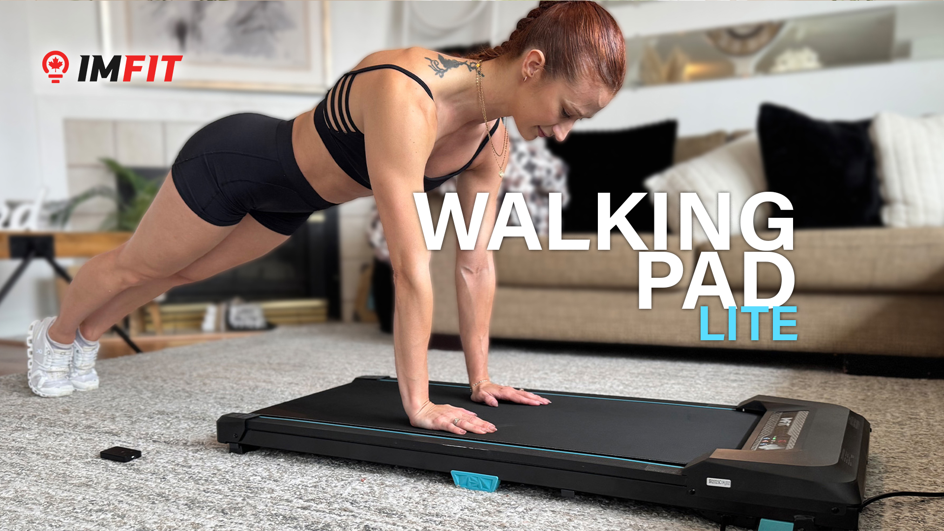thumbnail video image 2 of IMFIT Walking Pad Lite Treadmill | Compact & Space-Saving Design | Quiet 2.5HP Motor | Manual Incline Boost | Real-Time Fitness Tracking | User-Friendly Remote | Supports Up to 265 lbs, 2 of 10