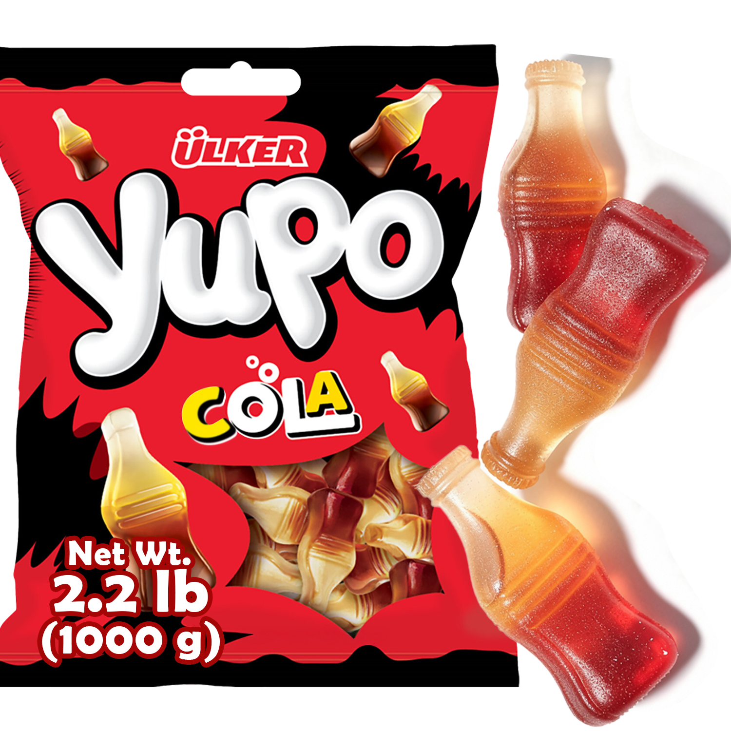 thumbnail video image 2 of Ceres Gourmet Gummy Candy Bottles Bulk Bag Soft & Chewy Cola Flavour 35.2 oz (1000 g), 2 of 9