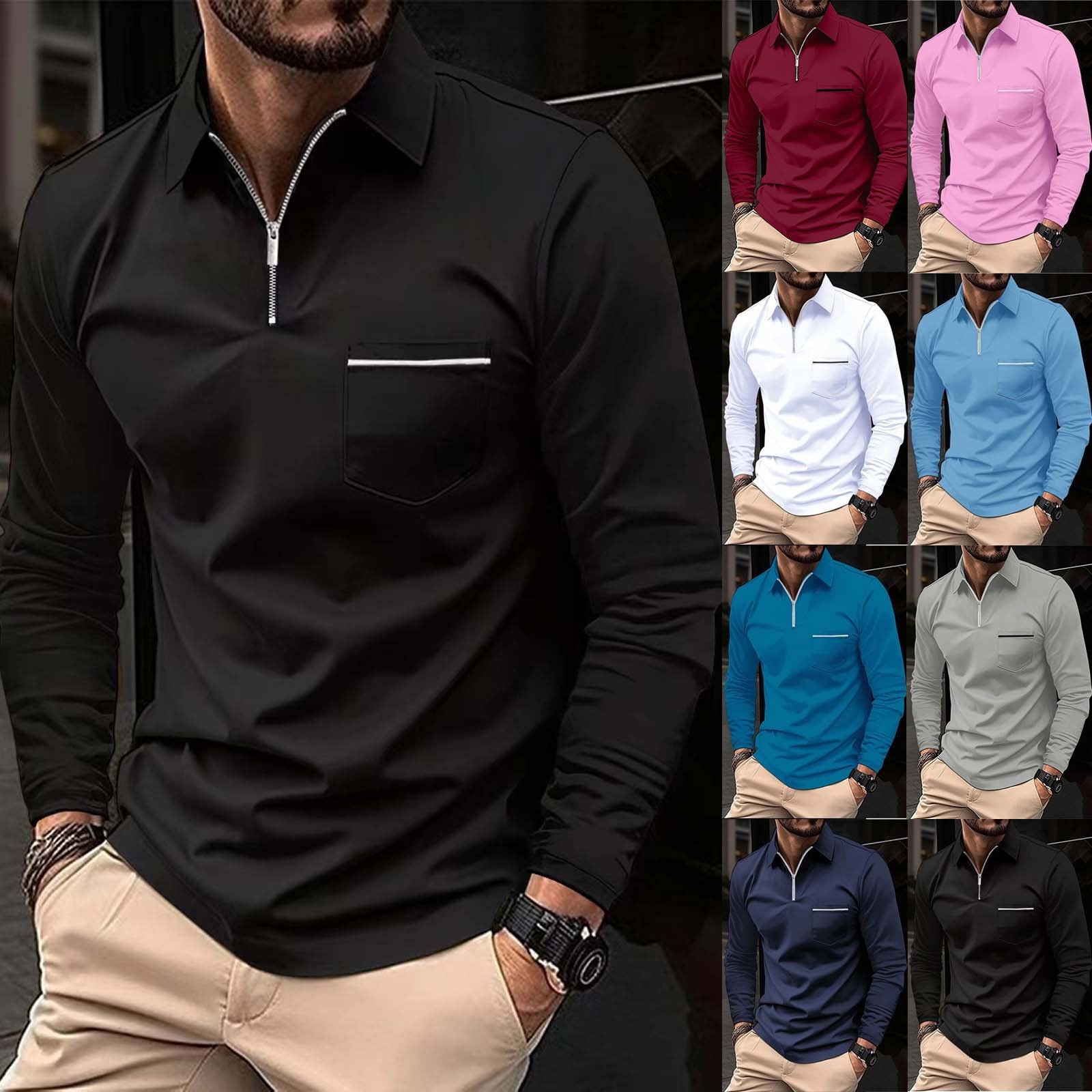 GZWYHT Mens Polo Shirts,Mens Shirts Men's Fashion Spring And