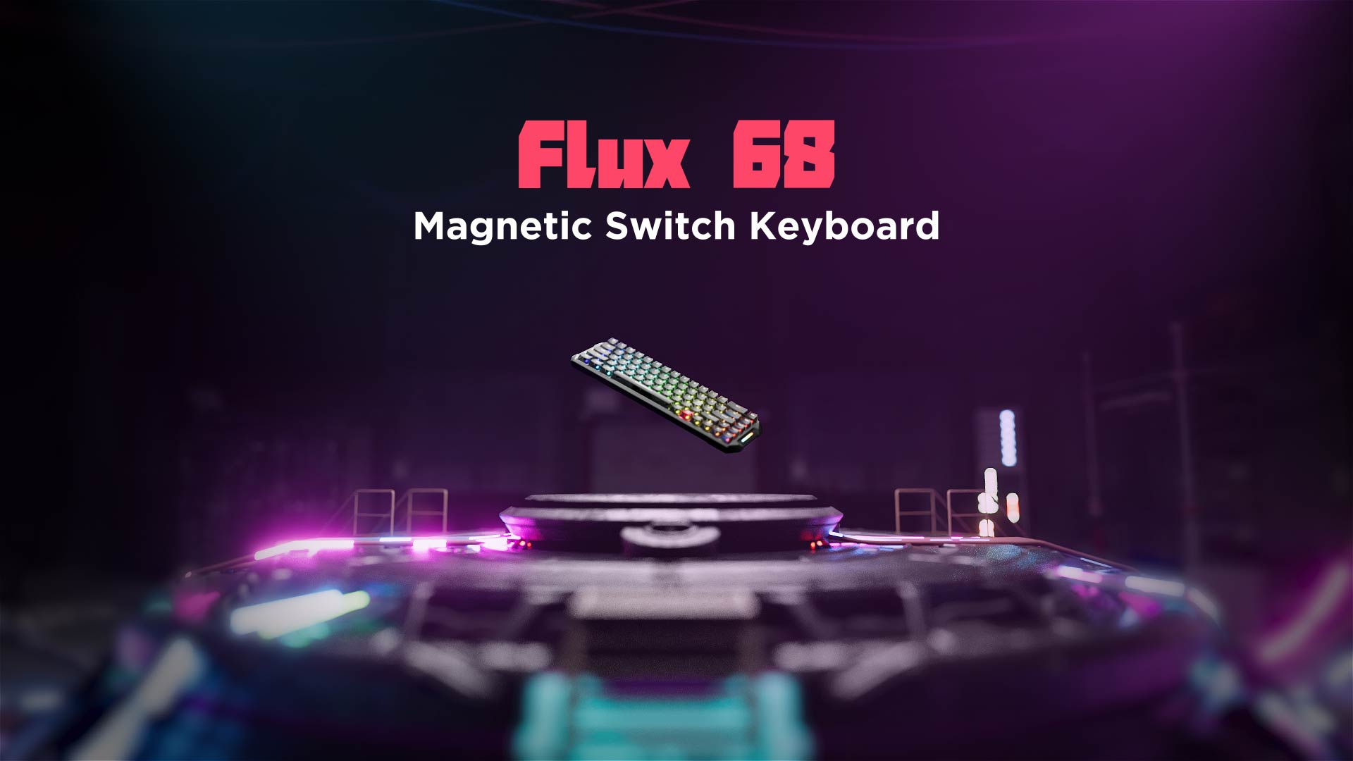thumbnail video image 2 of DarkBeacon Flux 68 HE Magnetic Switch Gaming Keyboard, Adjustable Actuation, RT, 2 of 11