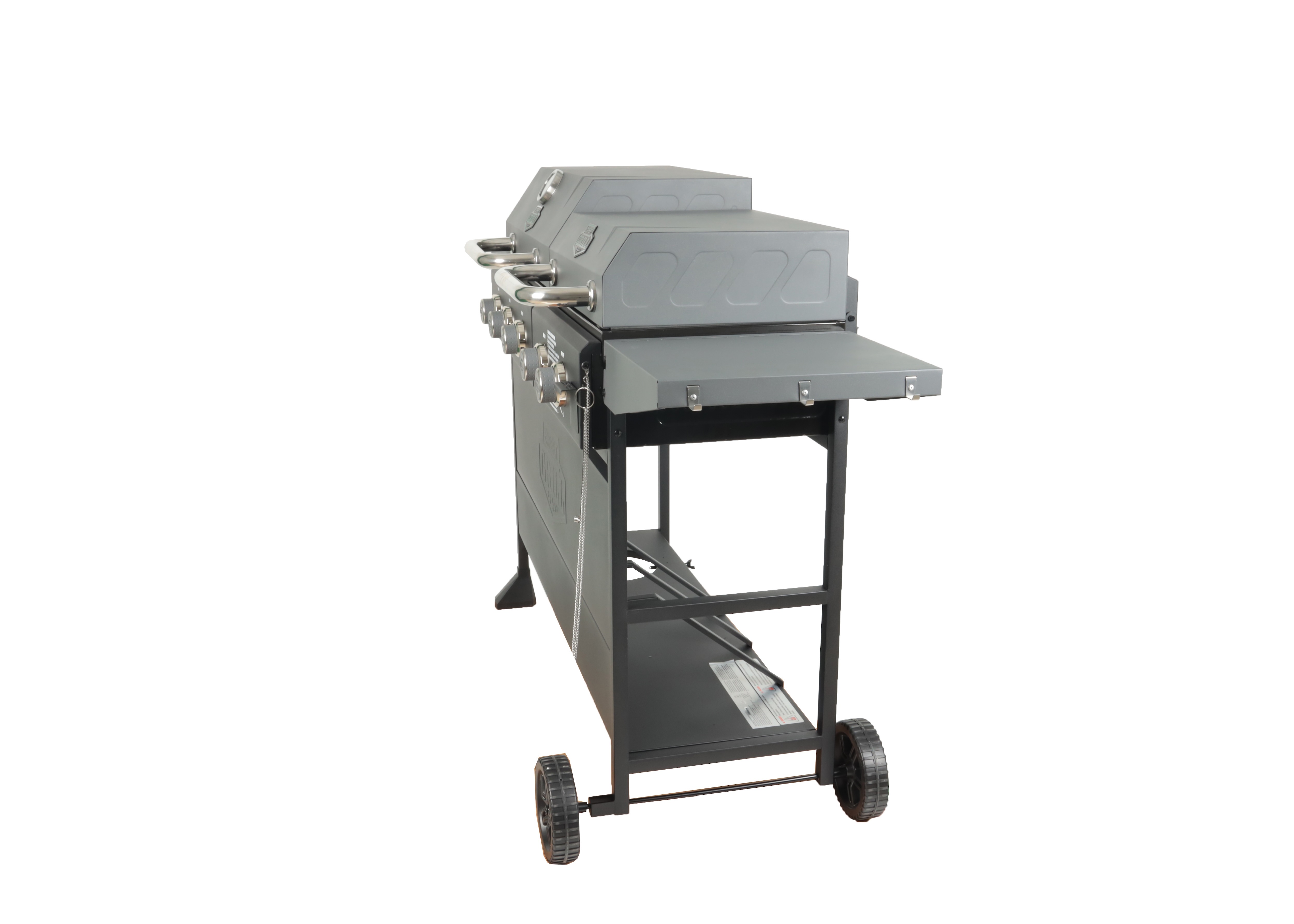 EXPERT GRILL 5-Burner Gas BBQ / Griddle Combo Grill, Black