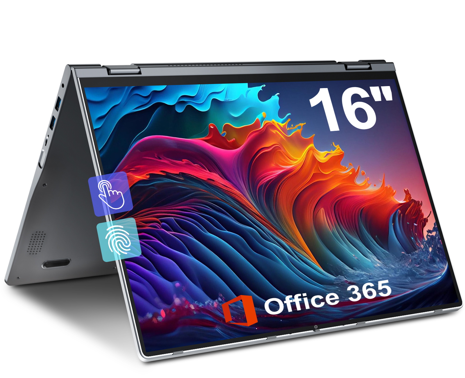 Jumper 16in 2 in 1 Laptop FHD Touchscreen with Windows 11, 16GB DDR4 ...