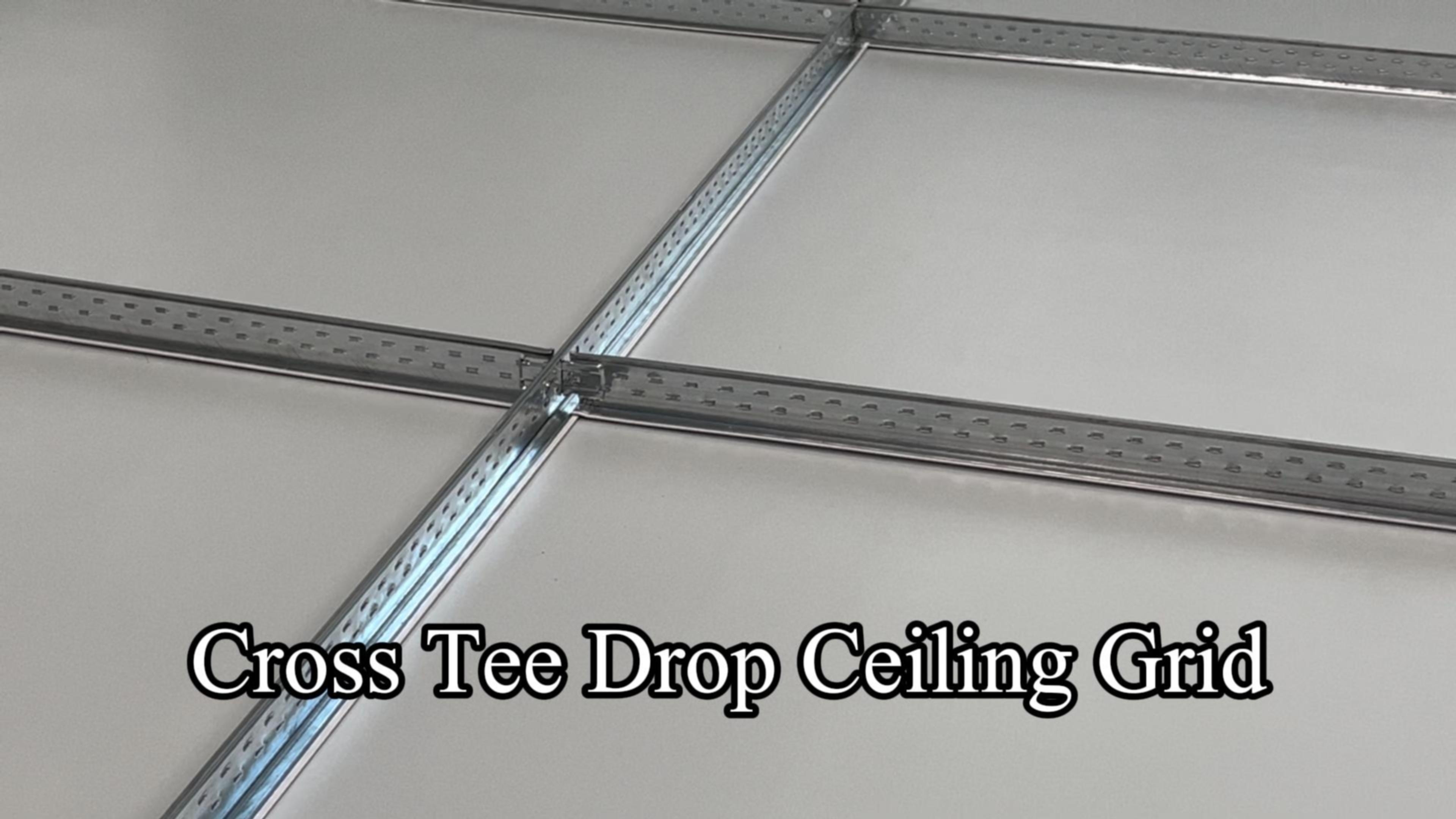 thumbnail video image 2 of LooYee 50 Pack 72 Inch Wall Molding Trim Drop Ceiling Grid, 6 Ft Galvanized Steel, Ceiling Grid Cover for Basement Living Room Garage Kitchen Bathroom White Perimeter, Cover 300 Sq.Ft, 2 of 8